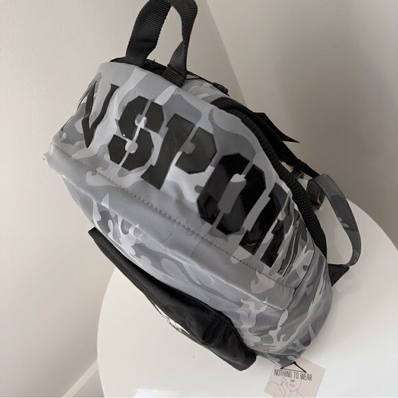 PHILIPP PLEIN SPORT Backpack Camo Grey Logo Camouflage Designer - Picture 6 of 9